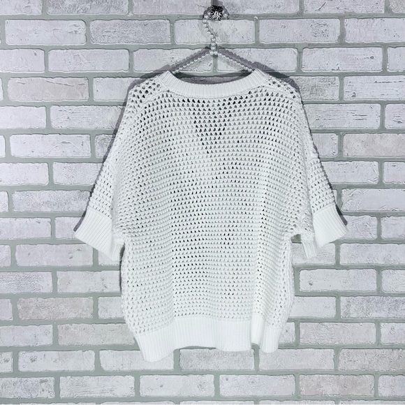 Haven Well Within Knot Stitch Henley Sweater in White Size L - Picture 5 of 9